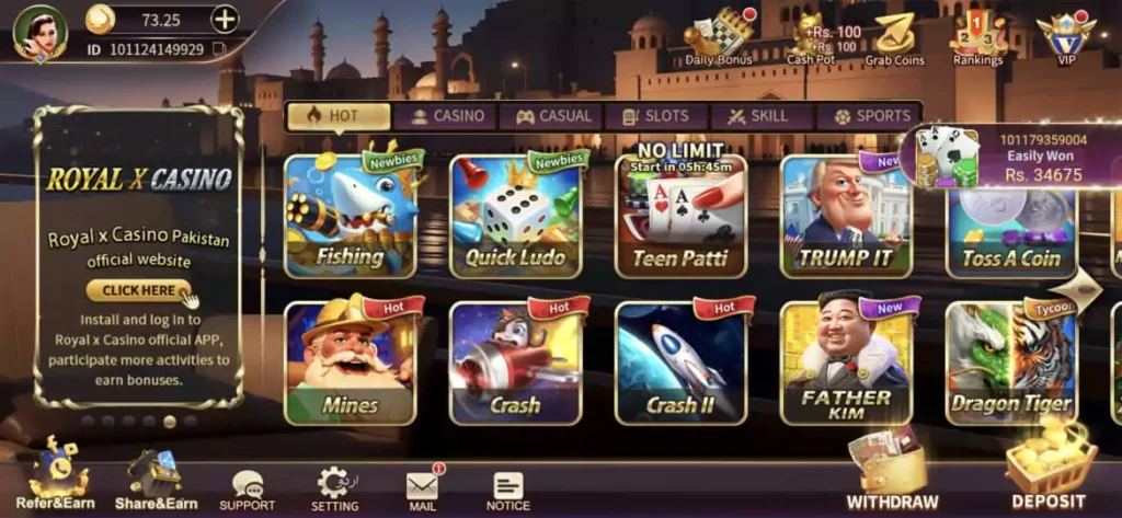 Royal x Casino Game Rules